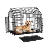 Opvouwbare hondenbench met dubbele deur