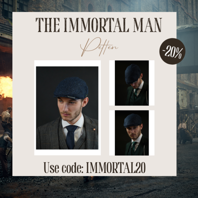 Heather Highland Pet | Harris Tweed | Klassieke Flat Cap | Blauw | Peaky Blinders