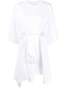 MM6 Maison Margiela robe à ourlet asymétrique - Blanc