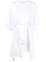 MM6 Maison Margiela robe à ourlet asymétrique - Blanc