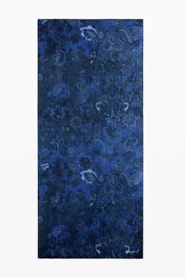 Rechthoekige geplooide paisley sjaal - BLUE - U