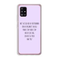 Zelfvertrouwen: Samsung Galaxy A51 5G Transparant Hoesje