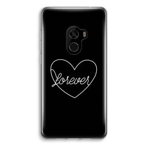 Forever heart black: Xiaomi Mi Mix 2 Transparant Hoesje