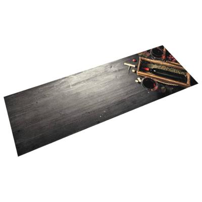 VidaXL Keukenmat wasbaar wijnflesprint 45x150 cm fluweel