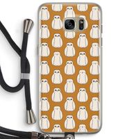 Uilen: Samsung Galaxy S7 Edge Transparant Hoesje met koord