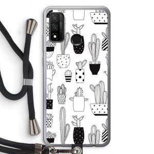 Cactusmotief: Huawei P Smart (2020) Transparant Hoesje met koord