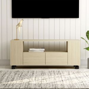 Tv-meubel 120x35x43 cm spaanplaat sonoma eikenkleurig