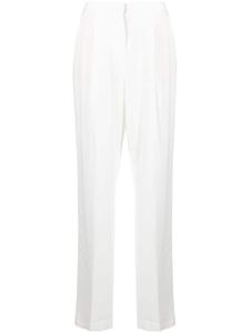 Emporio Armani pantalon droit à détails de plis - Blanc