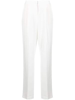 Emporio Armani pantalon droit à détails de plis - Blanc