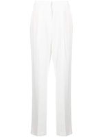 Emporio Armani pantalon droit à détails de plis - Blanc