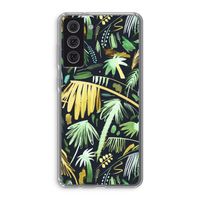 Tropical Palms Dark: Samsung Galaxy S21 FE Transparant Hoesje