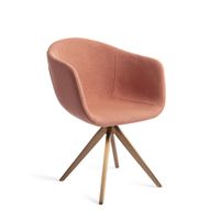 Jesper Home Eetkamerstoel 'Yuni' Turn Rose, Draaibaar, kleur Coral Crush