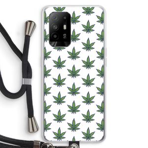 Weed: Oppo A94 5G Transparant Hoesje met koord