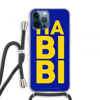 Habibi Blue: iPhone 12 Pro Transparant Hoesje met koord