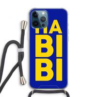 Habibi Blue: iPhone 12 Pro Transparant Hoesje met koord