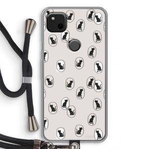Miauw: Pixel 4a Transparant Hoesje met koord