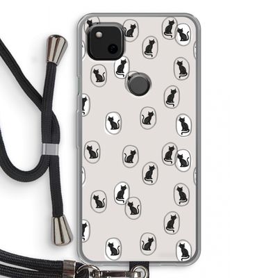 Miauw: Pixel 4a Transparant Hoesje met koord