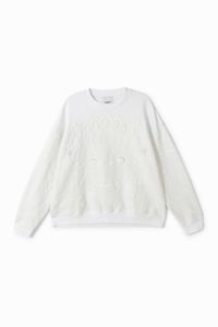 Oversized Balinees sweatshirt - WHITE - S