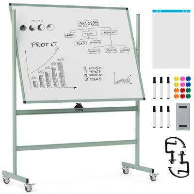 Dubbelzijdig Mobiel Whiteboard In Hoogte Verstelbaar Magnetisch Whiteboard Rollend Whiteboard