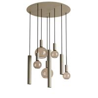 Hanglamp Riva rond 8 lichts quartz
