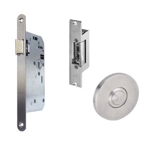 JNF Project loopslot din links 60 mm met elektrische sluitplaat en drukknop