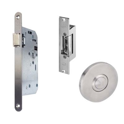 JNF Project loopslot din links 60 mm met elektrische sluitplaat en drukknop
