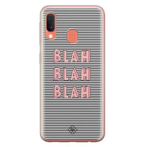Samsung Galaxy A20e siliconen telefoonhoesje - Blah blah blah