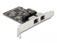 Delock 88615 PCI Express x1-kaart naar 2 x RJ45 Gigabit LAN RTL8111 - thumbnail