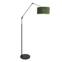 Steinhauer Prestige Chic vloerlamp met groene velvet kap - thumbnail