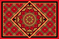 Decoratief klassiek ontwerp vinyl tapijt rood