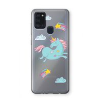 Vliegende eenhoorn: Samsung Galaxy A21s Transparant Hoesje