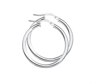 TFT Creolen Ronde Buis Zilver Glanzend 3 mm x 32 mm