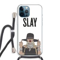 Slay All Day: iPhone 12 Pro Max Transparant Hoesje met koord