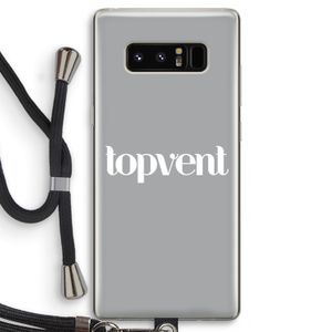 Topvent Grijs Wit: Samsung Galaxy Note 8 Transparant Hoesje met koord