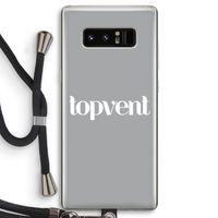Topvent Grijs Wit: Samsung Galaxy Note 8 Transparant Hoesje met koord