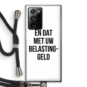 Belastinggeld: Samsung Galaxy Note 20 Ultra / Note 20 Ultra 5G Transparant Hoesje met koord