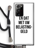 Belastinggeld: Samsung Galaxy Note 20 Ultra / Note 20 Ultra 5G Transparant Hoesje met koord