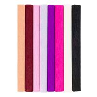 Creativ Company Crêpepapier, vel 25x60 cm, crêpe-verhouding: 180%, 105 gr, paars/roze harmonie, 8 vel/ 1 doos