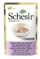 SCHESIR in jelly Tuna and chicken with ham - nat kattenvoer - 85 g