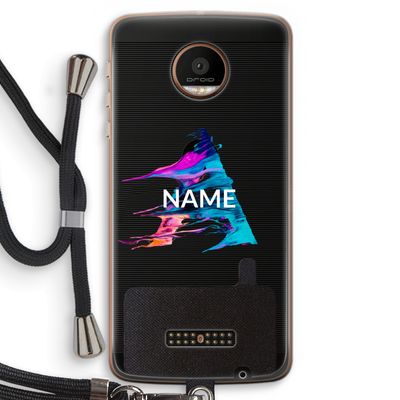 Abstract Spectrum: Motorola Moto Z Force Transparant Hoesje met koord