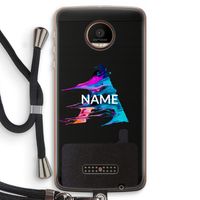 Abstract Spectrum: Motorola Moto Z Force Transparant Hoesje met koord