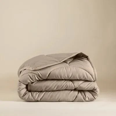 Lazy Dekbed & Dekbedovertrek In 1 Uni Taupe Effen 240x200 Cm Warmteklasse 3 Lente Herfst Sleeptime - Dekbed-Discounter.nl