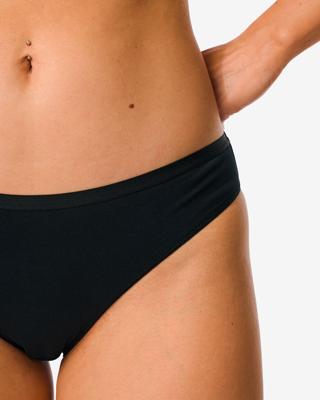 HEMA Damesslip katoen - 2 stuks zwart (zwart)