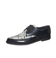 Steel Ground Simpsons Black Box Leather White Python Suede Shoe-44 (NL) / 10 (UK) Steel Ground Simpsons Black Box Leather White Python Suede Shoe-44 (NL) / 10 (UK)