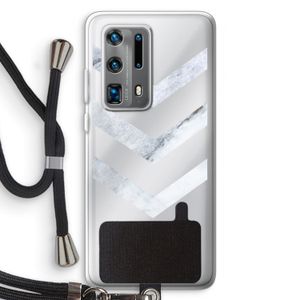 Marmeren pijlen: Huawei P40 Pro Plus Transparant Hoesje met koord