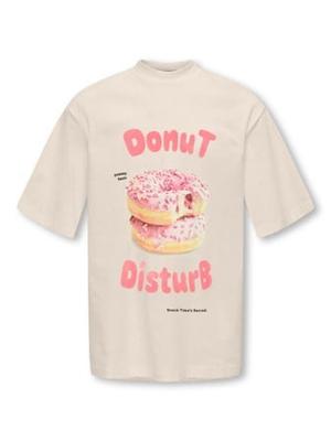 Kids ONLY winter t-shirt meisjes - grijs - KogBabette - loose fit, korte mouw