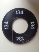 Maatring 9cm zwart/wit 134