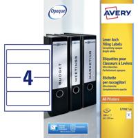 Rugetiket avery breed 62x192mm zelfklevend wit | 5 stuks
