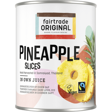 Fairtrade Original Ananas schijfjes 565 g bij Jumbo