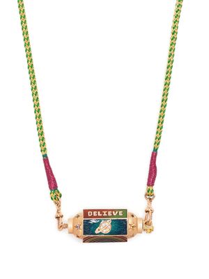Marie Lichtenberg collier Believe en or rose 18ct serti de saphirs et diamants